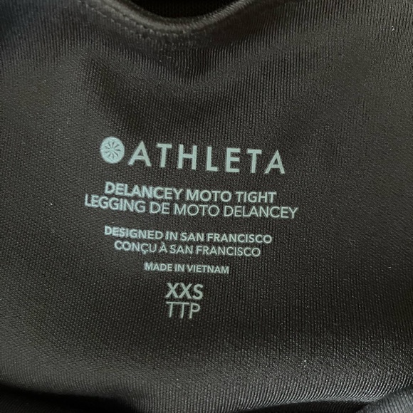 Athleta Delancey Moto Dark Grey Leggings Women’s Size XXS - Picture 2 of 10